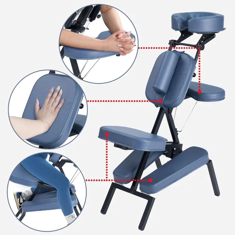 Patient using a seated face down chair rental for retina surgery recovery
